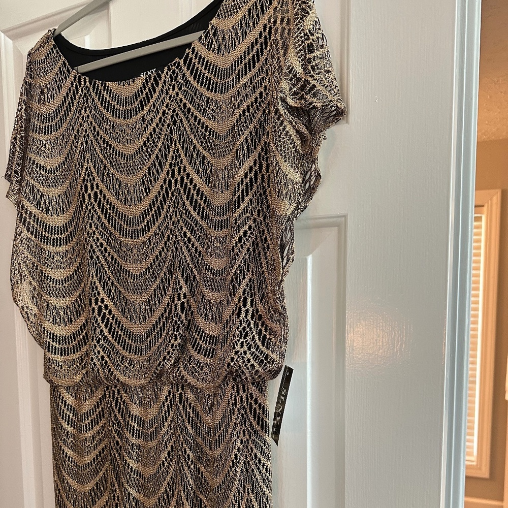 Black & Gold ankle length dress